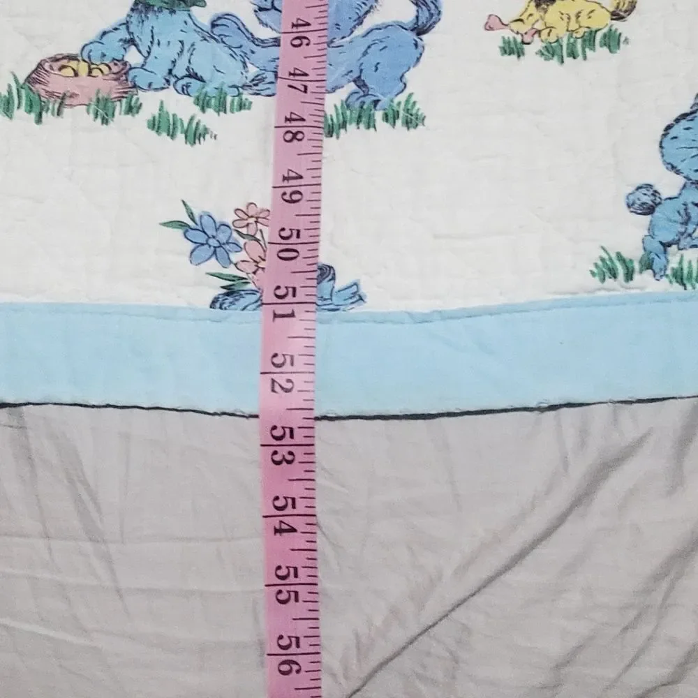 Vintage handmade Animal Puppies Rabbits Baby Unisex Throw Blanket